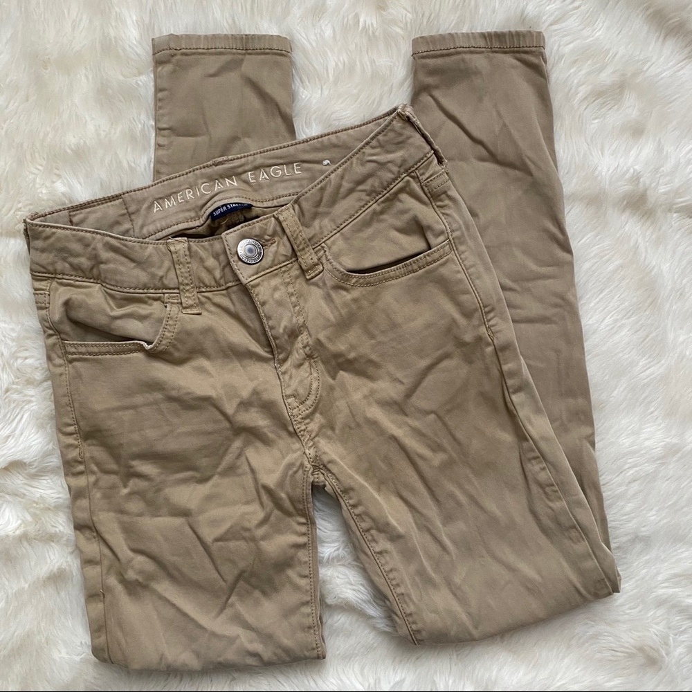 American Eagle Tan Khaki Skinny Jegging Pants 0